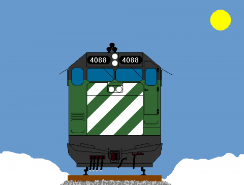 MS Paint train illustration