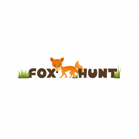 Fox Hunt Kindergarten scavenger hunt game logo design