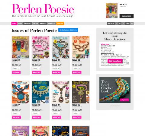 Perlen Poesie web design